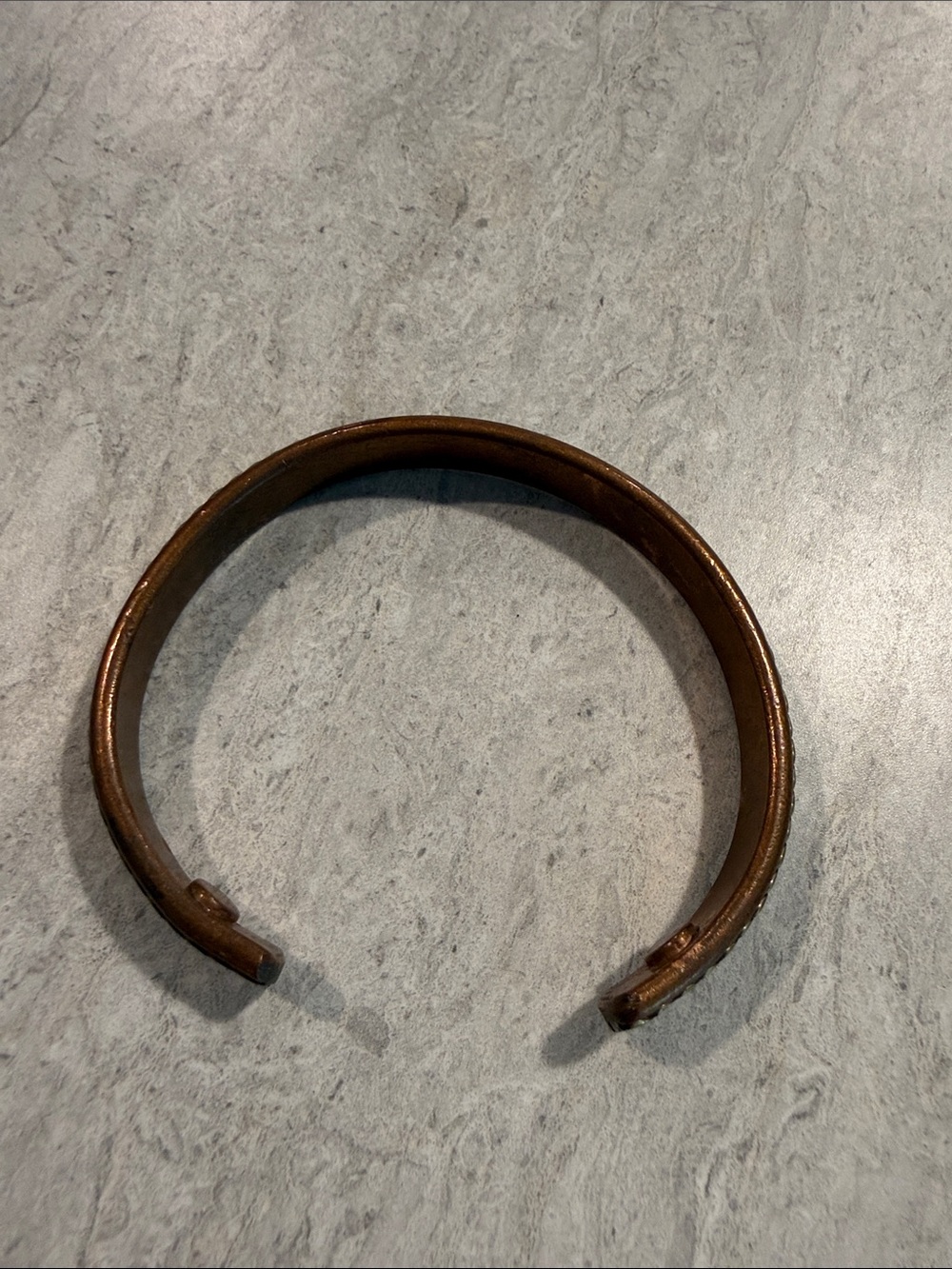 Simple Brown Metal Cuff Bracelet